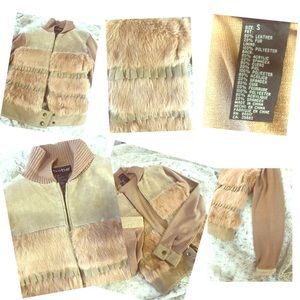 Faux Fur and leather jacket